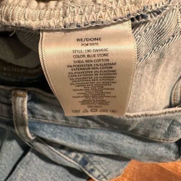 Re Done High Rise Ankle Crop Jeans - Picture 7 of 8